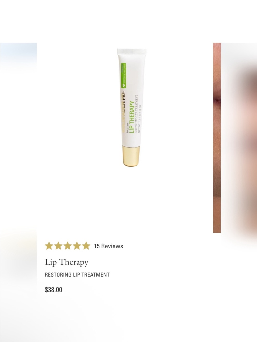 BNIB GOLDFADEN MD Lip Therapy restoring lip balm